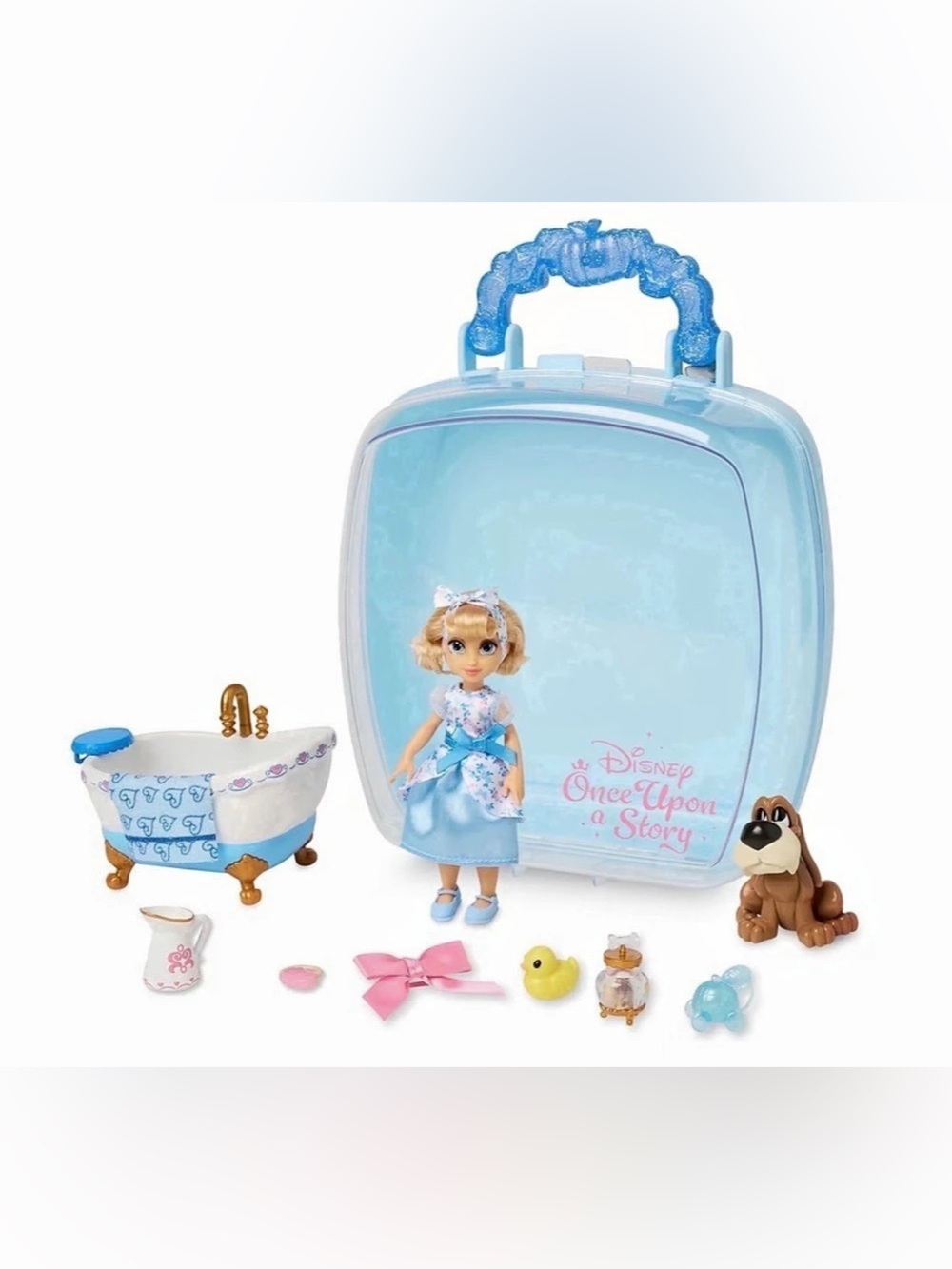 Disney Once Upon a Story Doll Playset in Blue & Pink Like New
